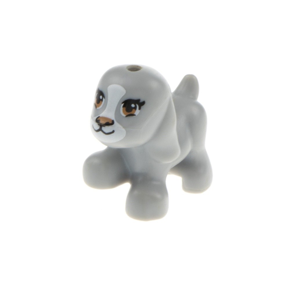 1x Lego Animal Dog Friends Neu-Hell Grey Eyes Nose Light Braun Puppy 98386pb02
