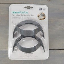 nanob b  Flexy Bottle Handle Set Gray BPA Free Quick Click Connection 2 Sets