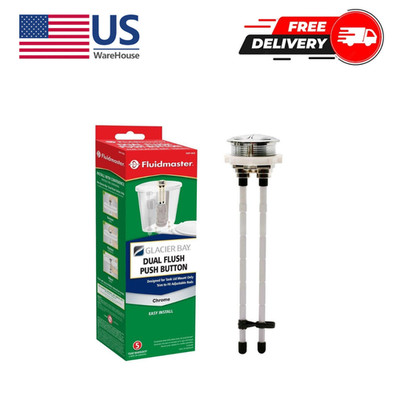 Glacier Bay Bathroom Toilet Dual Flush Button Replacement Repair Plastic Chrome