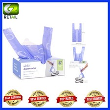 200 Count Lavender Scented Disposable Diaper Sacks - Leak-Proof  Easy to Tie