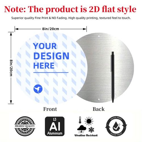 Asahi Beer Wave Japanese-Style Round Aluminum Plaque 7.79 Inch