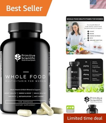 Whole Food Natural Four-a-Day Multivitamin and Mineral Capsules for Women   A...