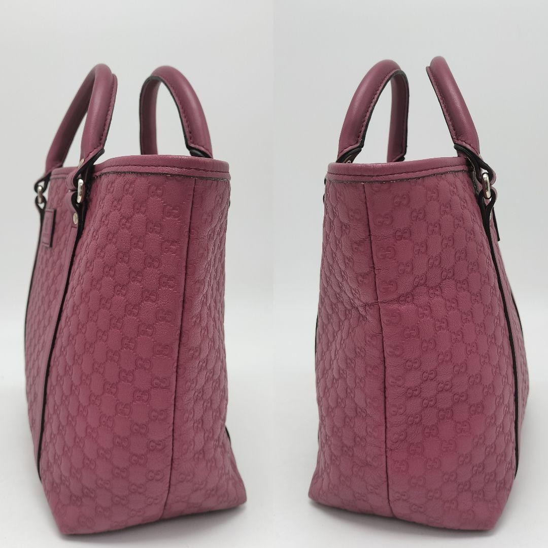Gucci Mini Tote Bag Pink Leather GG Pattern Kids Series Excellent Condition thumbnail 7