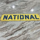 Vintage Original Porcelain Sign National Pump Jack Gas Oil Well