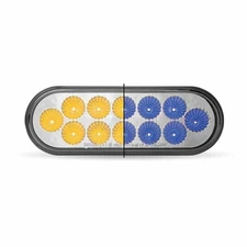 TLED-OXAB Oval Dual Revolution Amber/Blue LED