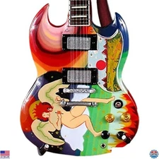 Miniature Cream Guitar Collectible - Yardbirds, Blind Faith, Psychedelic Design