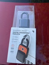 Sharper Image, Digital Fingerprint Padlock Black model 1014350