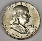 1958 Franklin P Half Dollar - Silver - AU - Almost Uncirculated
