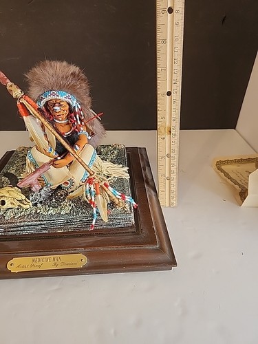 Vintage Navitive American Thomas Domiani Sculpture Medicine Man - Picture 9 of 10