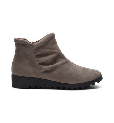 Aetrex Women's Zoey Zipper Slip-on Boot Arch Support Dark Taupe US 9-9.5 EU 40 