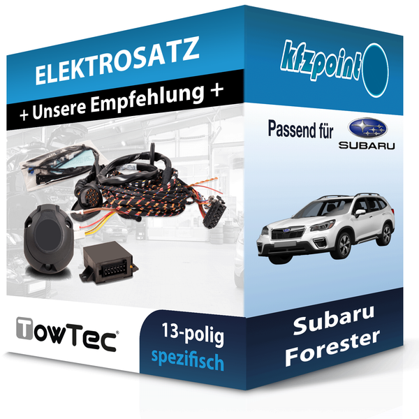 Towtec E-Satz 13Polig Fahrzeugspezifisch Passend für Subaru Forester Elektrosatz-image