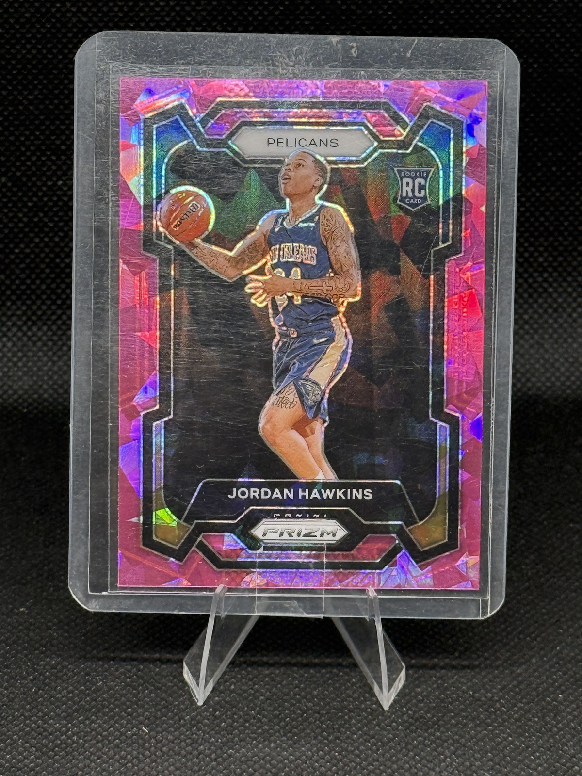 2023-24 Panini Prizm #130 Jordan Hawkins Prizms Pink Ice