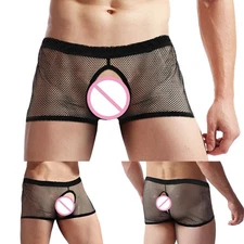 Men Panties Men Underpants Men Briefs See Through Sheer Breathable Trunks