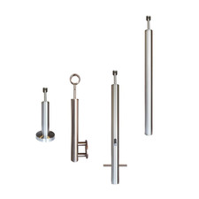 Edelstahl Pfosten Brüstung Halter Geländer Stütze V2A Handlaufhalter Treppe