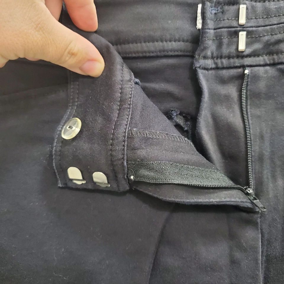 Bermudas para mujer Cache vintage negras de algodón elástico con detalle de cadena talla 4 Foto 4 de 4