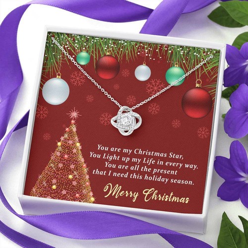 Wife Christmas Gift Love Knot Necklace Jewelry Gift|You Light Up My Life! - Picture 6 of 11
