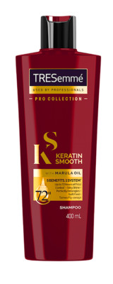 TRESemme Womens Pro Collection Keratin Smooth w/Marula Oil Shampoo Volumen 400ml