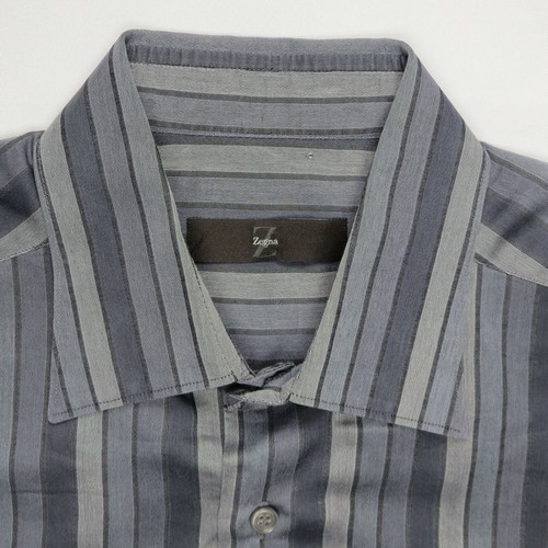 Camisa para hombre Ermenegildo Zegna City M/L manga larga alta? Diseñador italiano a rayas - Imagen 7 de 9