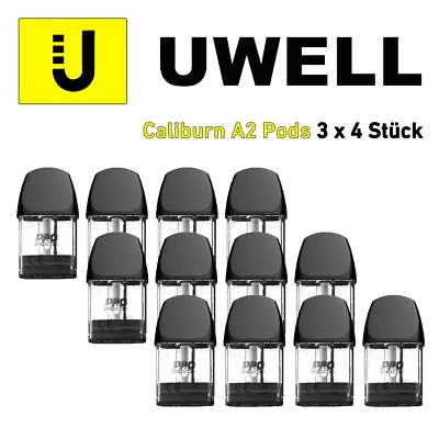 3 x 4 Uwell - Caliburn A2 Pod/Pods (2 ml) 0.90 Ohm