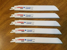 5 LENOX GOLD 9110G STRAGHT TITANIUM EDGE BI METAL RECIPROCATING SAW BLADES