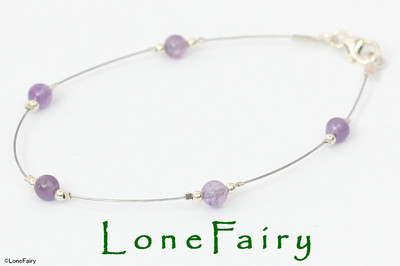 Massives 925 Sterling Silber Edelstein Rund Perlen Armband Lapis Amethyst Türkis