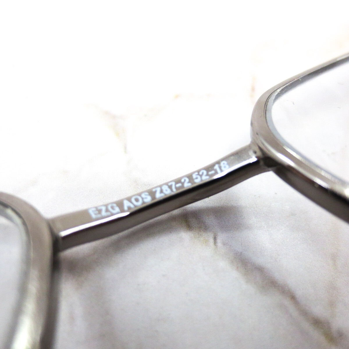 Gamma Ao Safety Eyeglasses Frame Z87-2 Men's Silver Full Rim