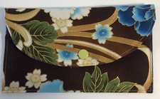 Handmade Fabric Bags Clutch Snap Closer 4"X6.5" 2 Inner Pockets Asian Fabric