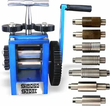 Manual Jewelry Rolling machine With 7 Roller Combination -3''(76mm) Rolling Mill