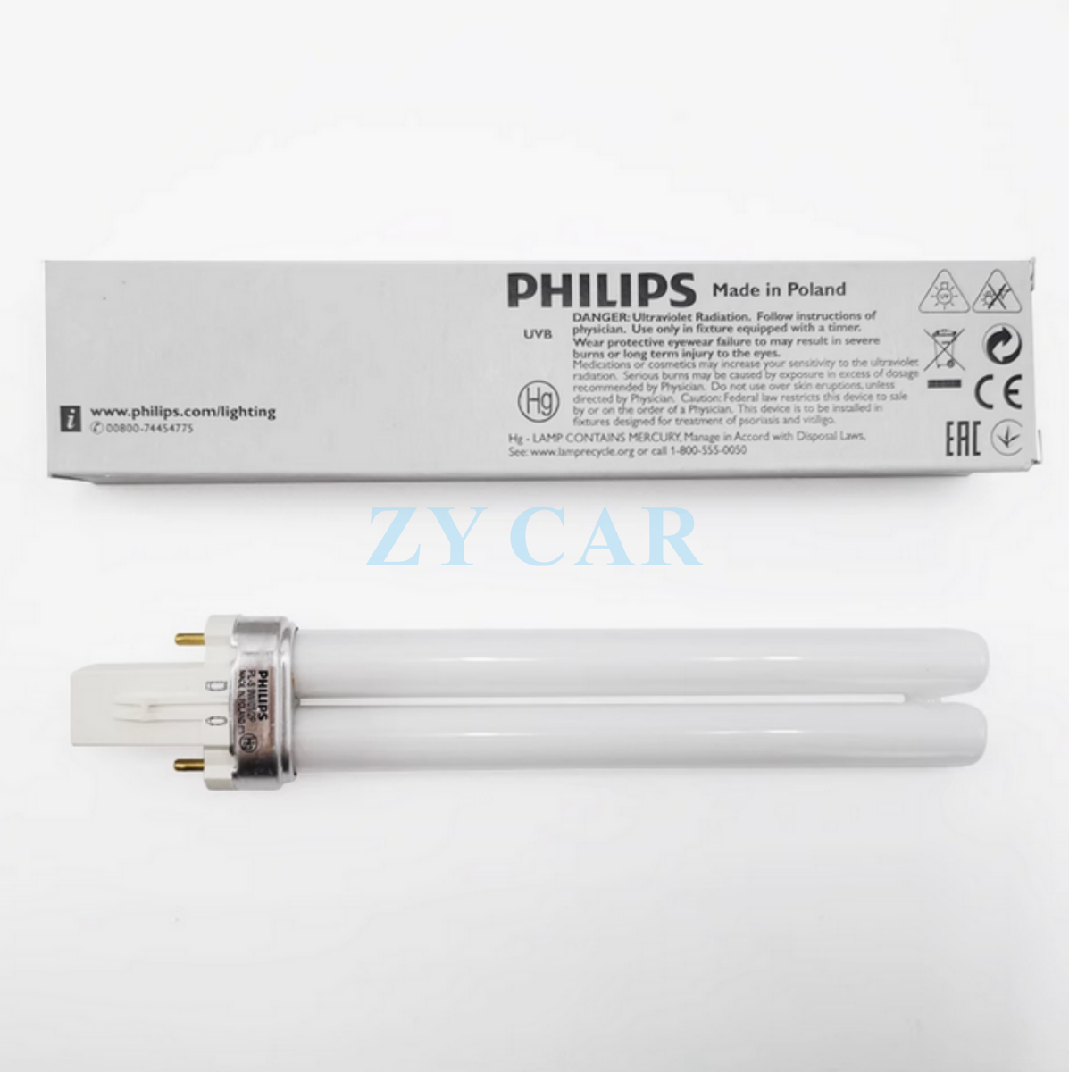 Philips PL-S 9w/01/2P NB-UVB G23 311nm Narrow spectrum UV light