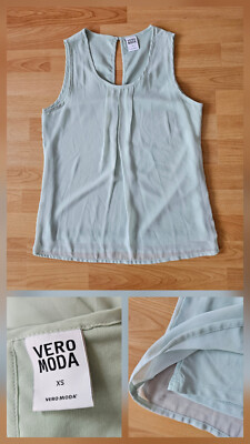 Schicke ärmellose Bluse von VERA MODA lindgrün Gr. XS (36) ***NEUWERTIG***