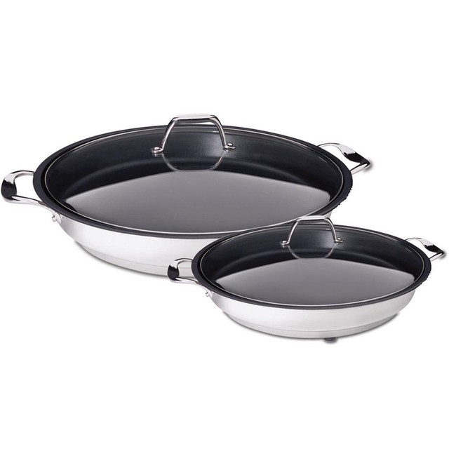 16 Inch Non Stick Cucinapro 1654 Stainless Steel Electric Skillet 16 Inch Non