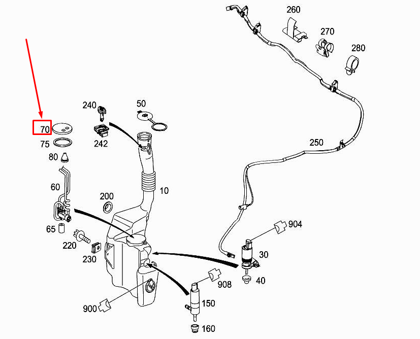 Bouchon d'échangeur de chaleur MERCEDES-BENZ R W251 A2518350139