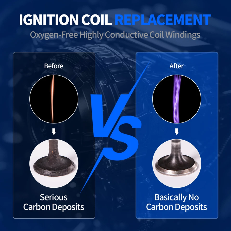 8Pcs Square High Ignition Coils For Chevy GMC 4.8L 5.3L 6.0L UF271 D581 12558693 Foto 4 de 4