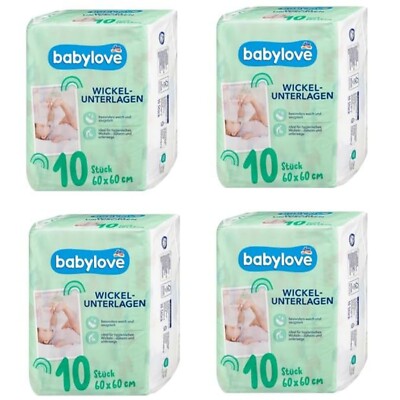 Babylove Wickelunterlagen Sparset 4 x 10 Stück