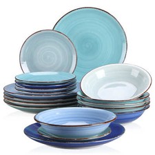 Set piatti blu 6 - 12 persone gres ceramica gres bonita servizio tavola
