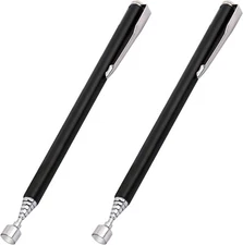 2PcsMagnetic Telescoping Pick-Up Tool with Pocket Clip 3 Lb Extendable Magnetic