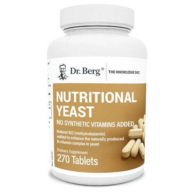 Nutritional Yeast with Added B12 Vitamin, 270 Vegan Tablets