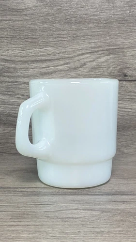 Vintage Anchor Hocking Fire King Milk Glass Mug #30 Stackable