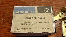 WESTINGHOUSE CONTACT KIT 3 POLE REVERSE TYPE A SIZE 0  # 373B331G03 NEW SURPLUS
