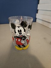 Disney Mickey Mouse Plastic Drink Cup W/straw and Spoon.