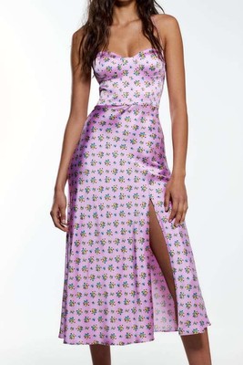ZARA Mauve Printed Satin Dress 2907/062 [XS-XXL] | eBay