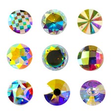 Round Multi-faceted Sew On Rhinestones Strass Garment Decoration Gym suit DIY