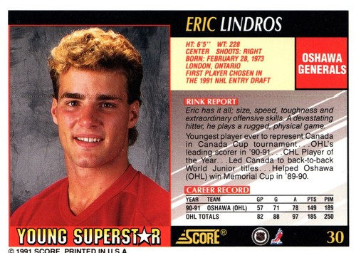 INSERTOS PARA TARJETAS DE HOCKEY ERIC LINDROS - ELIGE DE LA LISTA - Imagen 40 de 150
