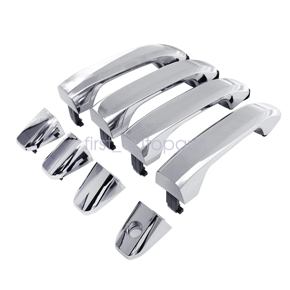 Juego de 4 manijas de puerta exteriores cromadas aptas para Chevrolet Silverado 1500 2014-2017 Foto 4 de 4