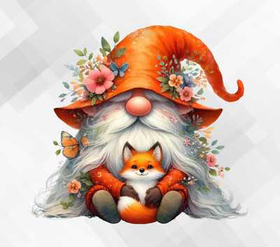 Gnome Gonk Fox Wand Laptop Auto Vinyl Aufkleber Aufkleber Ty890