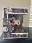 Funko Pop Game Of Thrones Jon Snow Iron Throne Chair #72 Vinyl Figure Large New
