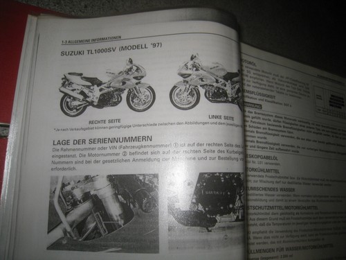 Suzuki TL 1000 S Wartungsanleitung original Werkstatt Handbuch manual - Picture 3 of 8