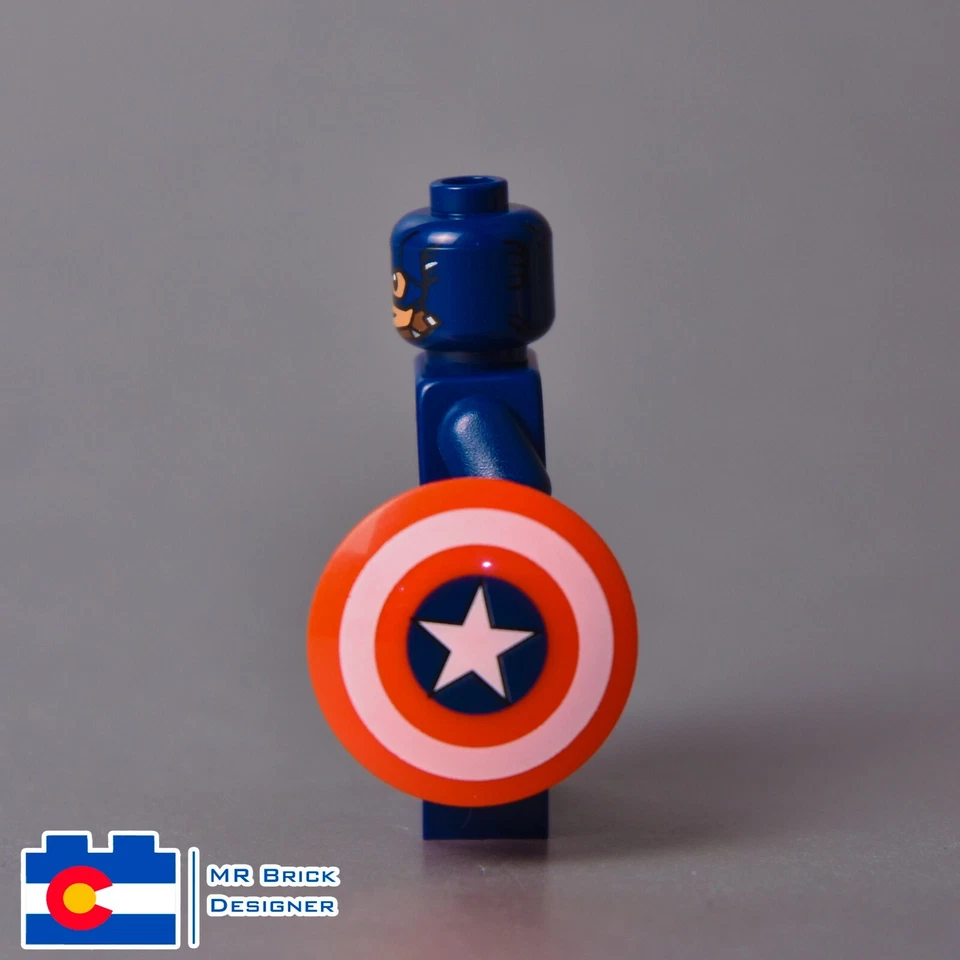 LEGO Capitán América Minifigura Marvel Super Heroes Shield 76051 76041 76032 Foto 3 de 3