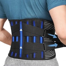 Unisex Lumbar Support Belt for Lower Back Pain Relief Brace Spine Compression US