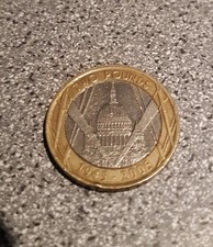 Rare £2 Pound Coin London St Pauls Cathedral. With Minting Error. 1945 - 2005